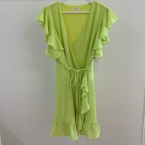Red Dress Boutique: Neon yellow wrap dress